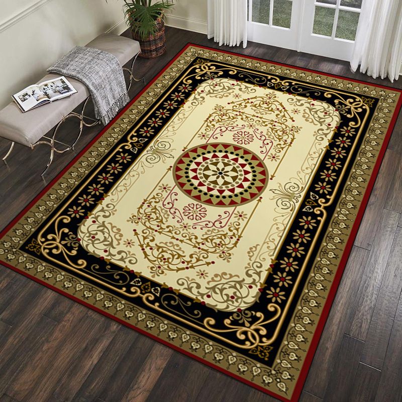 Tapis de motif médaillon marron