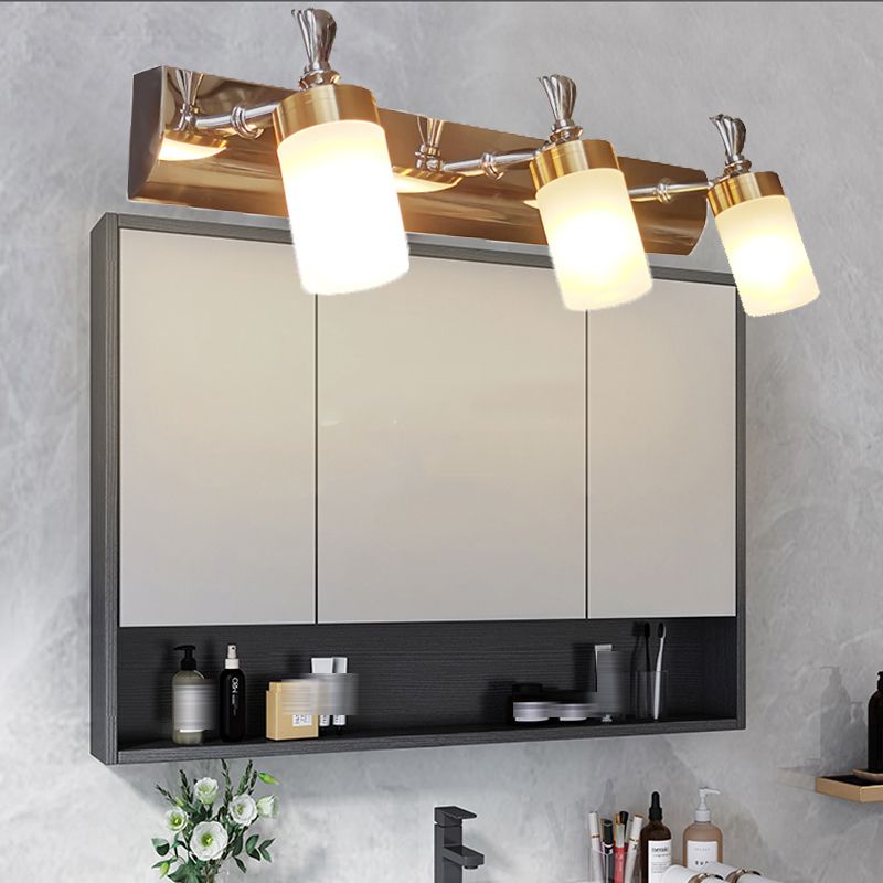 Stainless Steel Mirror Front Light Multi Lights Vanity Light with Acrylic Shade