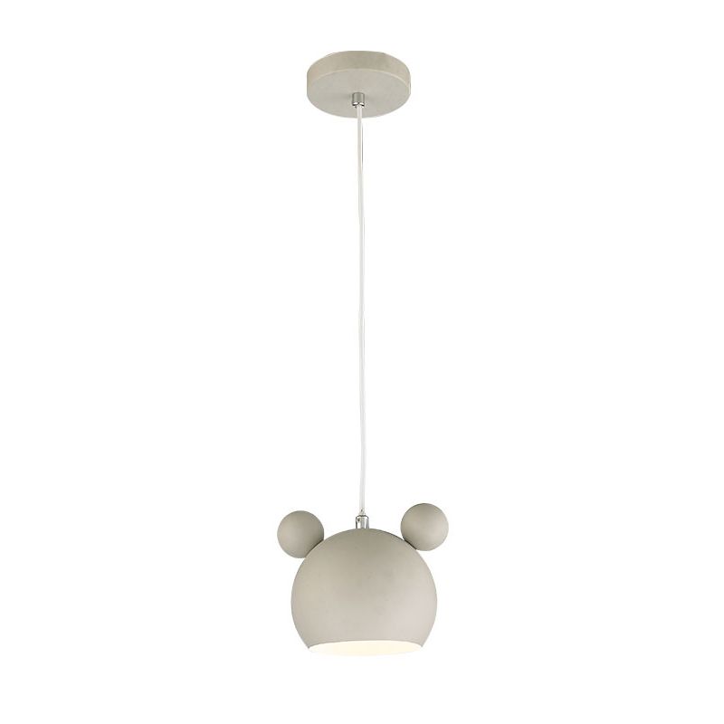 Metal Mickey Shade Hanging Lights Modern Macaron Style 1 Light Hanging Mount Fixture for Bedroom