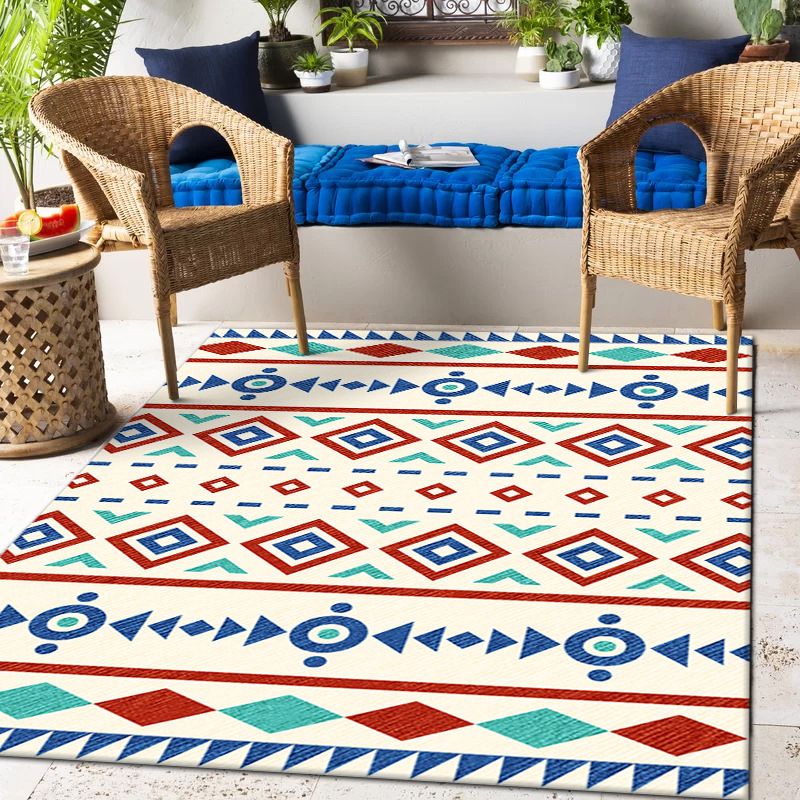 Multicolore Native American Right Classic Tribal Totem Area Tapis Polyester non glisser le tapis de support pour le salon