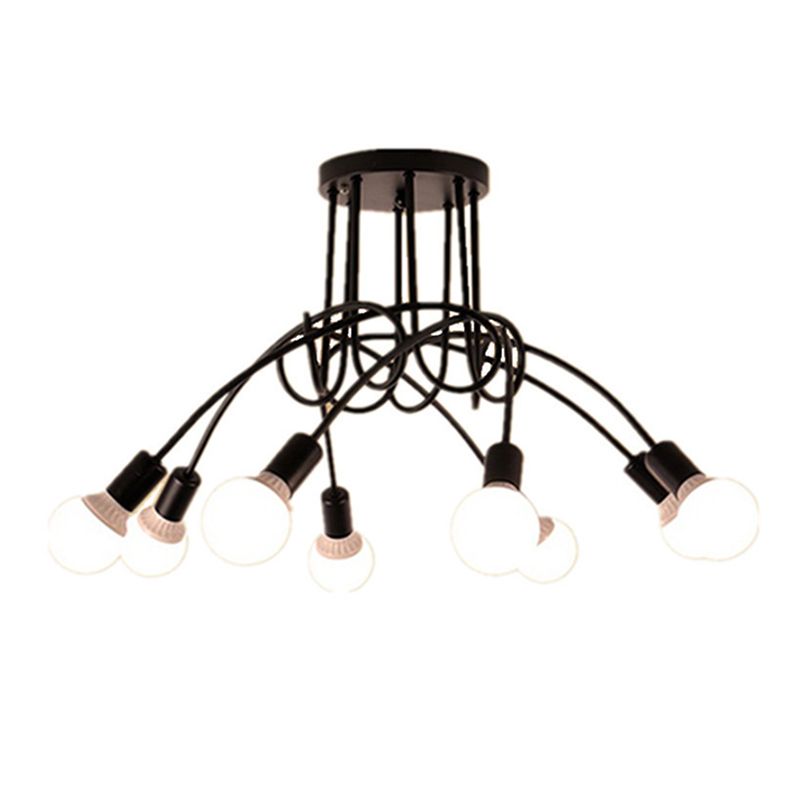 Bombilla industrial Semi Flush Mount Candelier Metal Semi Flush Light