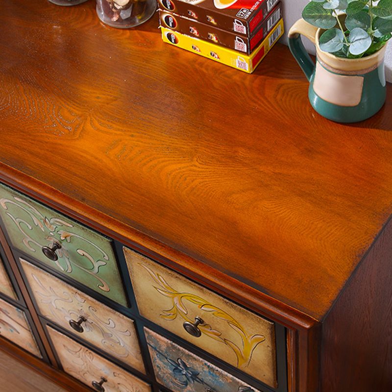 Traditional Dresser Solid Wood Storage Chest with Drawers for Bedroom