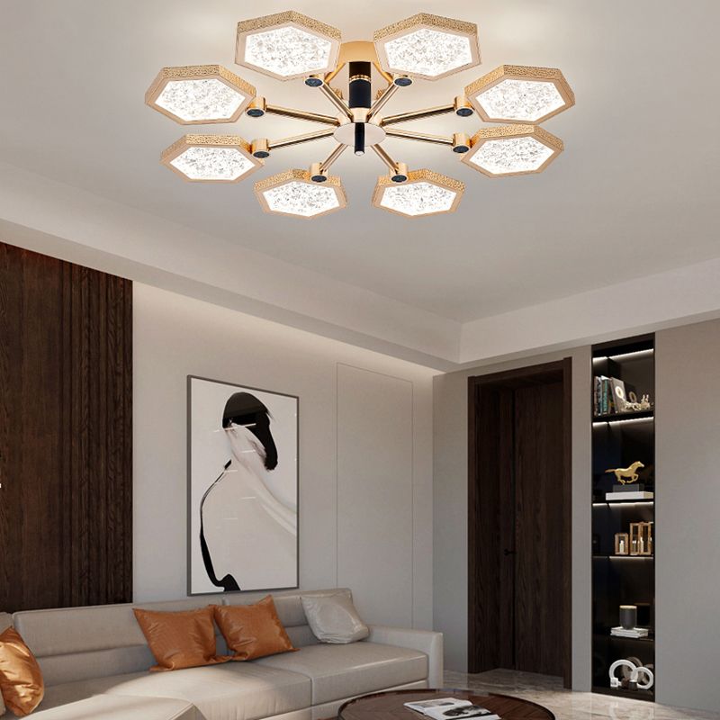 Luminaires de plafond hexagone