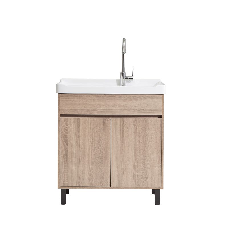 Modern Wood Bathroom Vanity Set Freestanding Single-Sink Bath Vanity