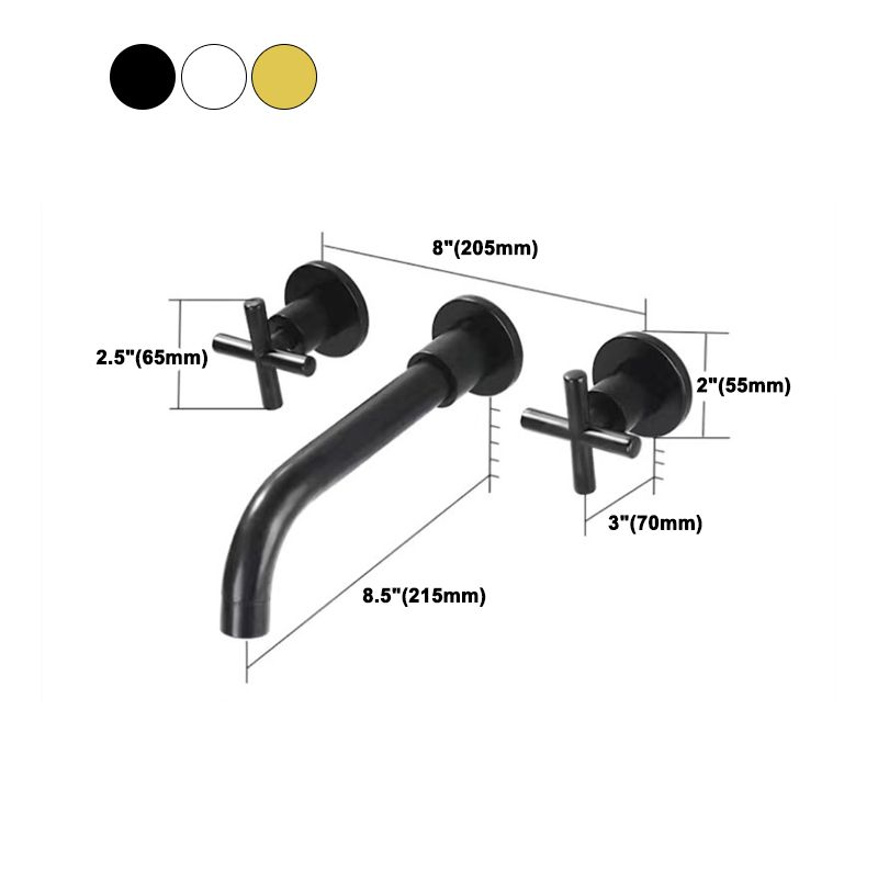 Modern 1 or 2-Handle Bathroom Sink Faucet Circular Wall Mounted Bathroom Faucet.