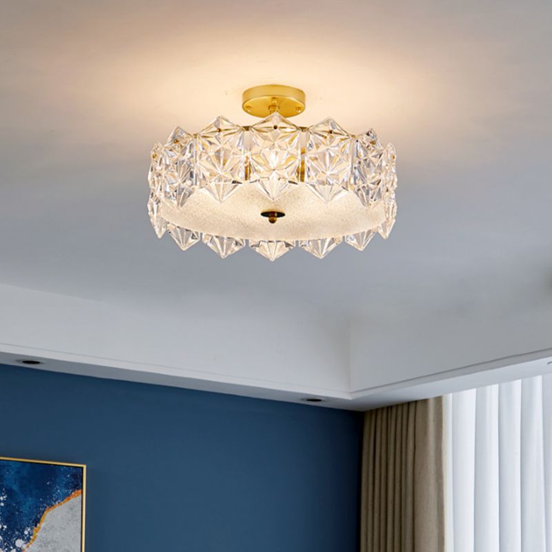 Contemporary Ceiling Light Creative Glass Flush Mount Light Fixture for Bedroom