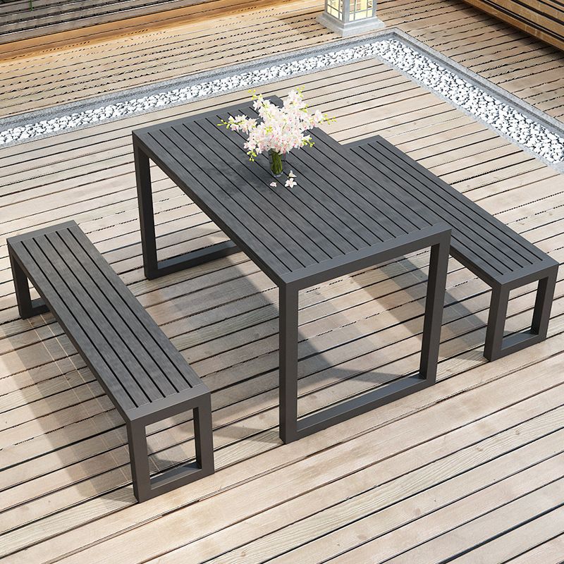 Industrial Dining Set 1/3 Pieces Reclaimed Wood Dining Table Set for Outdoor