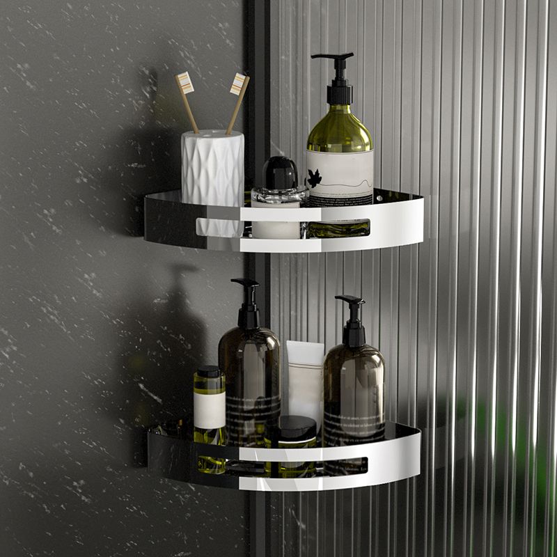 Polished Chrome Modern Bathroom Accessory Set Stainless Steel Triangle Bath Shelf