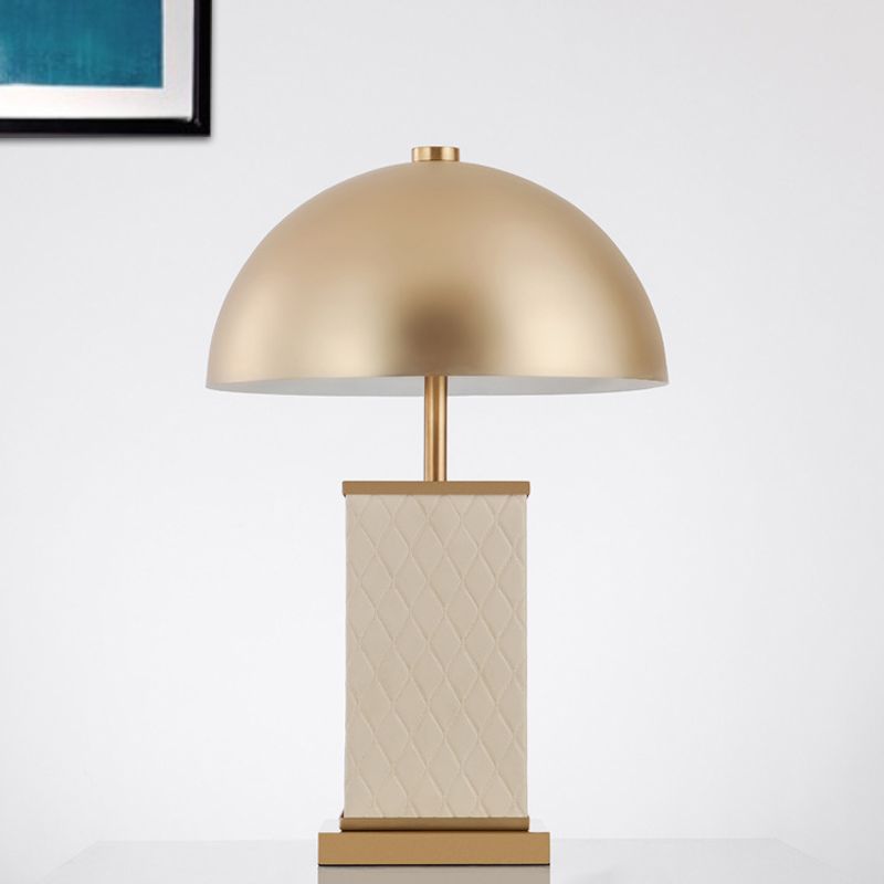 Gold Dome Nightstand Light Modernism 2 Heads Metal Night Table Lighting for Living Room