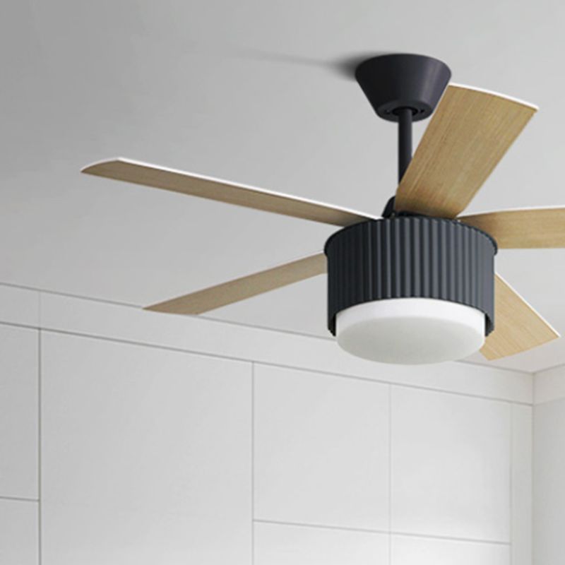 Metal Fan Shape Ceiling Fans Kid Style 1 Light Ceiling Mount Fan Fixture for Living Room