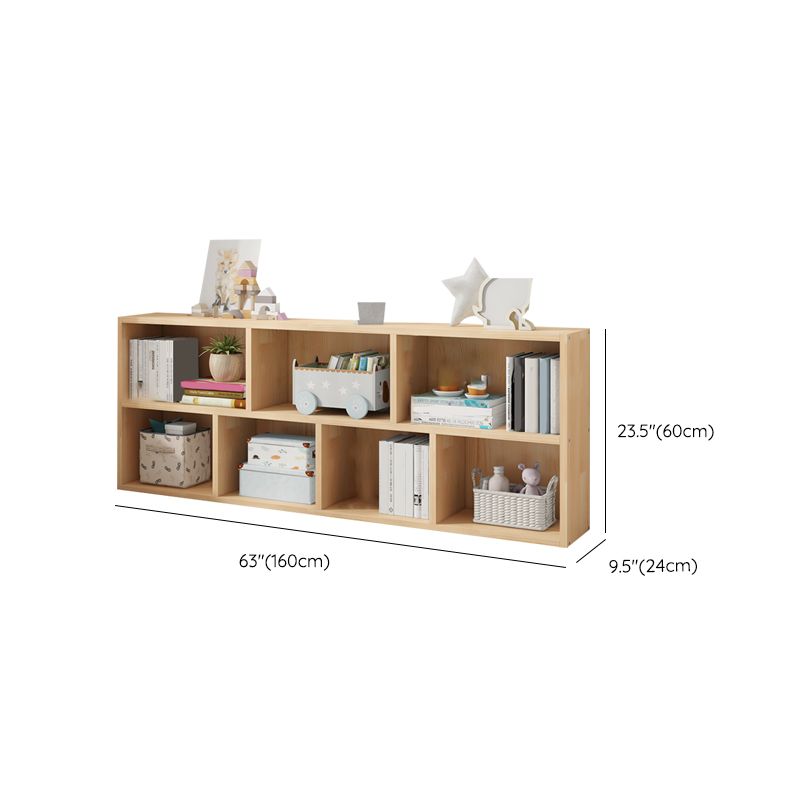 Modern Solid Wood Bookshelf Closed Back Bookcase with Shelves