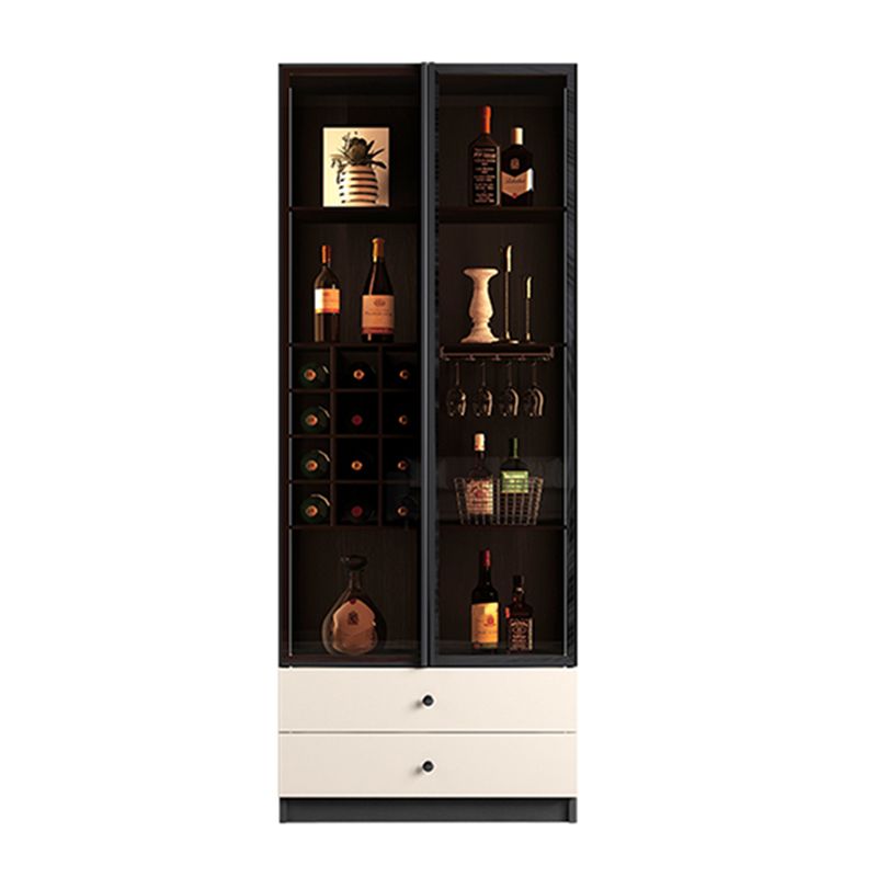 Modern Wood Display Cabinet Multi-shelf Buffet Cabinet with Doors for Dining Room