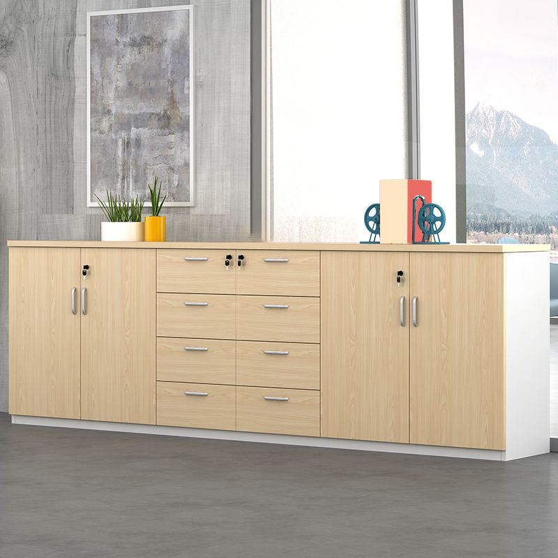 Modern Wood Cabinet Locking Drawers and Storage Lateral File Cabinet