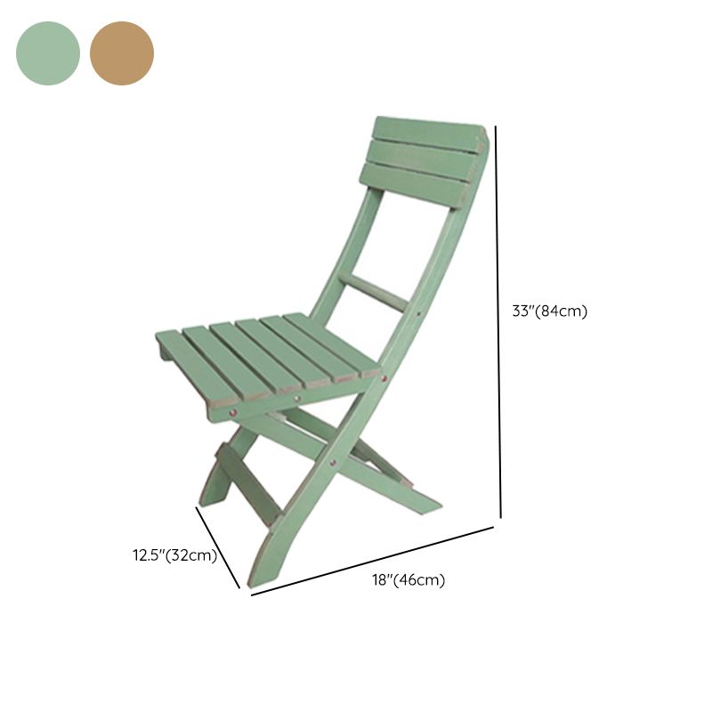 Modern Folding Dining Side Chair Solid Wood Outdoor Bistro Chairs