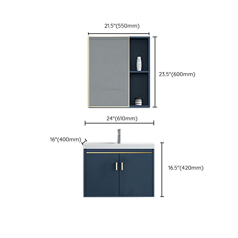 Modern Wall-mounted Bathroom Vanity Cabinet with Soft Close Door