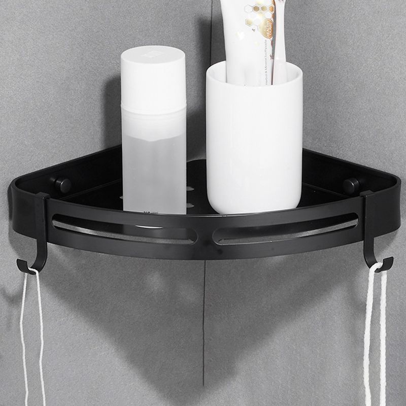 Modern Aluminum Bathroom Accessory Set Black/ Sliver Bath Shelf