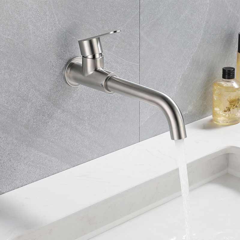 Modern Style Faucet Wall Mounted Single Lever Handle Faucet for Bathroom