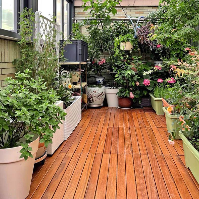 Basic Wood Flooring Tiles Interlocking Outdoor Patio Flooring Tiles