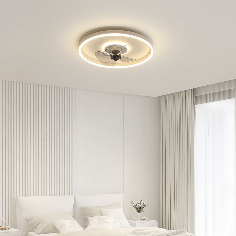 3-Blade Modern Ceiling Fan White/Black Fan with Light for Room