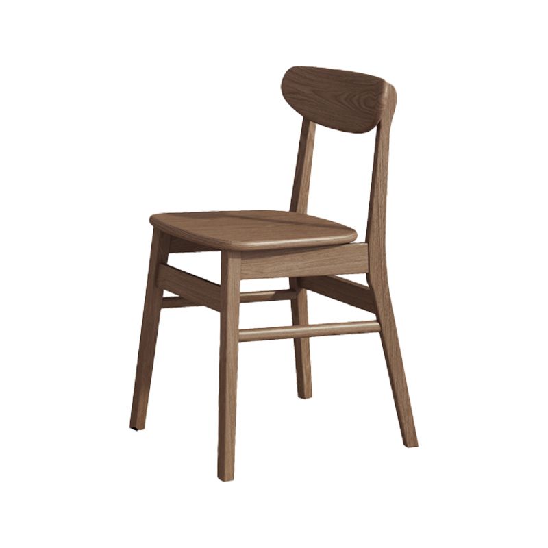 Minimalist Wood Dining Side Chairs Open Back Side Chairs for Home