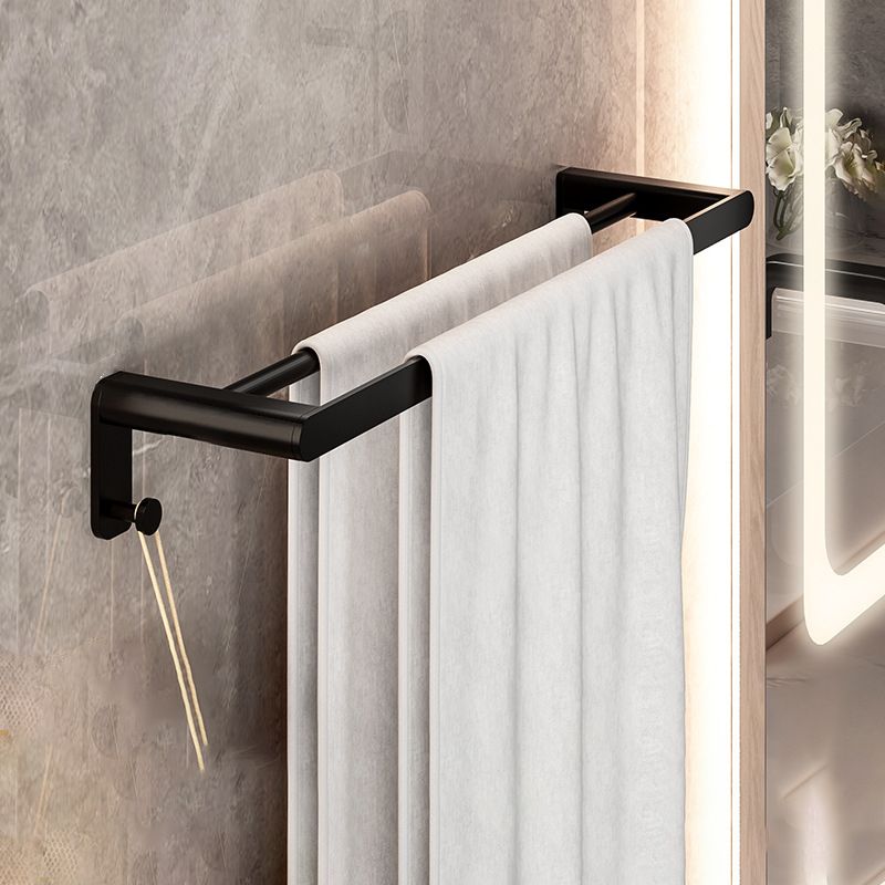 Modern Bathroom Set with Bath Shelf/Towel Bar & Paper Holder Black Bathroom Hardware