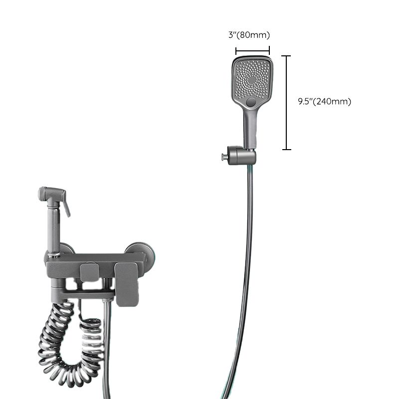 Contemporary Shower System Dual Shower Head Thermostatic Wall Mounted Shower Set