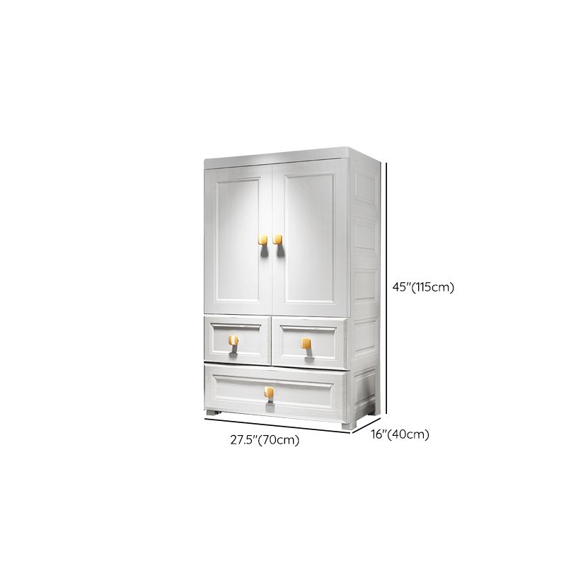 Contemporary Wardrobe Armoire Plastic Wardrobe Closet with Door