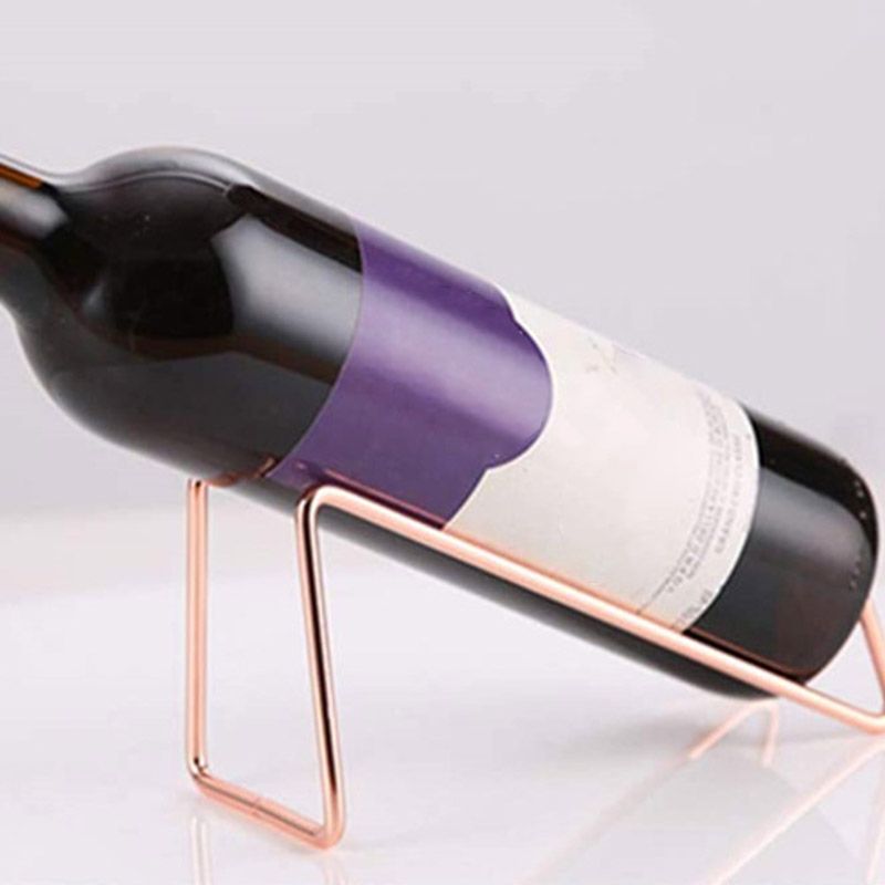 Contemporary Metal Wine Rack Bottle Countertop Bottle Holder for Kitchen