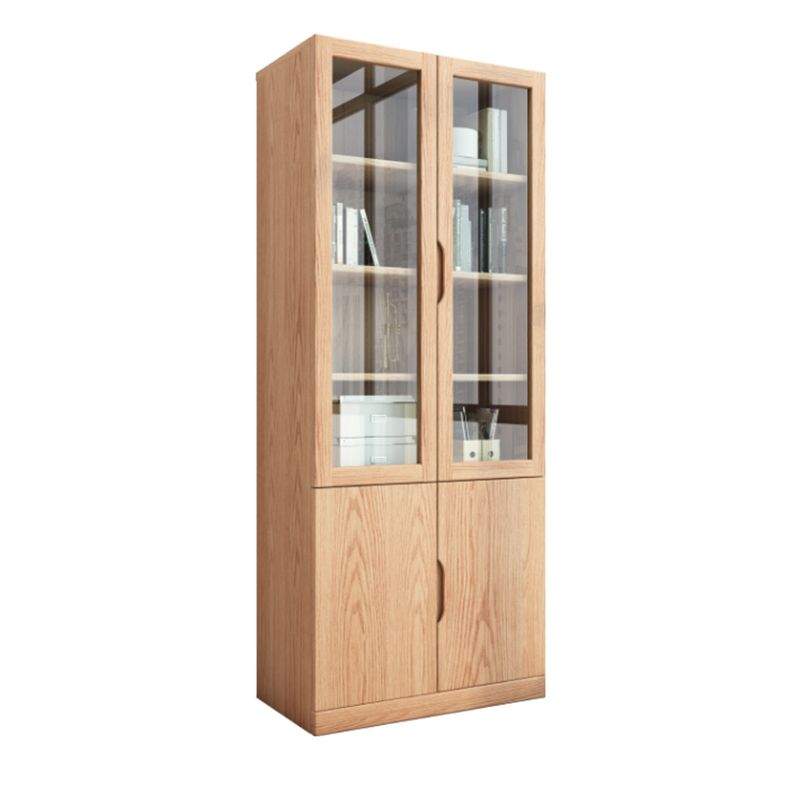 Storage Contemporary File Cabinet Wooden Frame Glass Doors Filing Cabinet