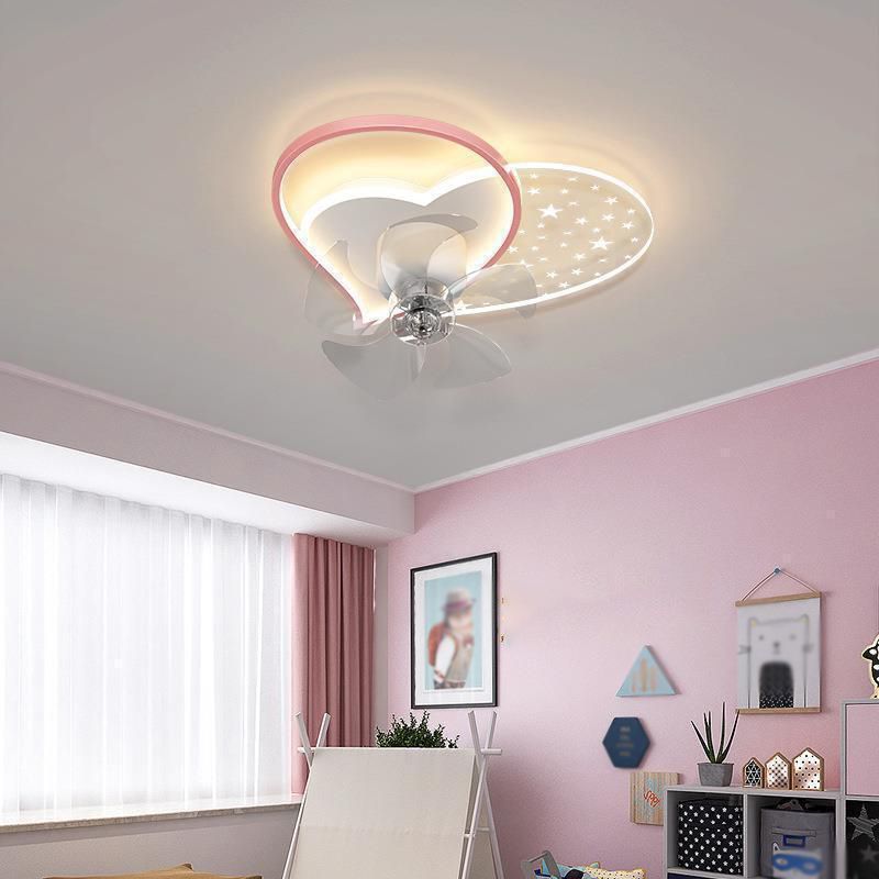 Cartoon Style Ceiling Fan Lamp Acrylic Ceiling Fan Light for Children's Room