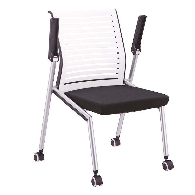 Modern Plastic and Nylon Conference Chair with Mid Back Home Office Chair