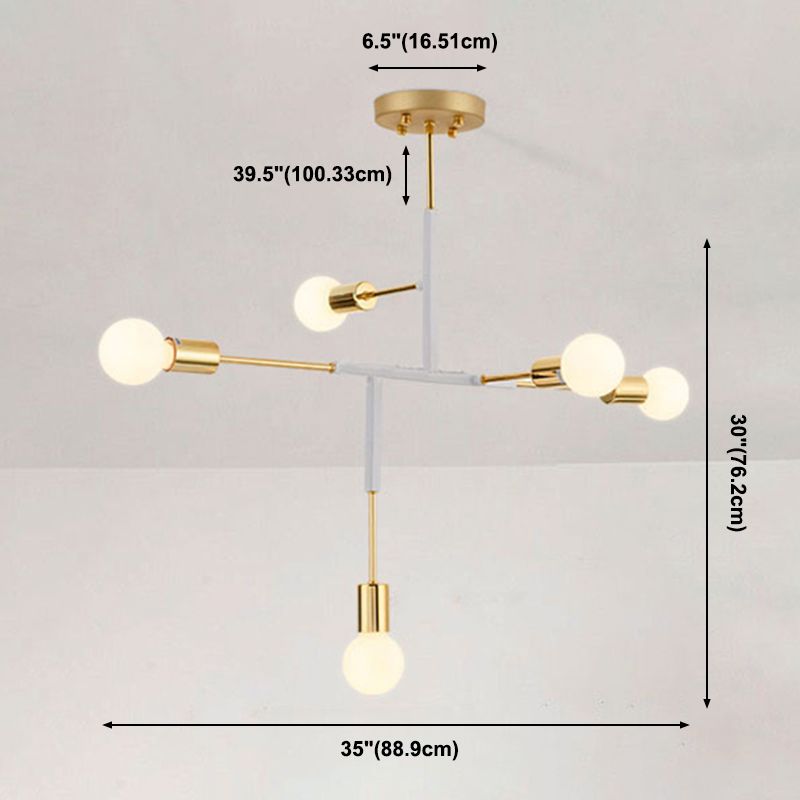 Postmoderne Postmodern Fer and Glass Chandelier Lighttures Restaurage Poulier de suspension