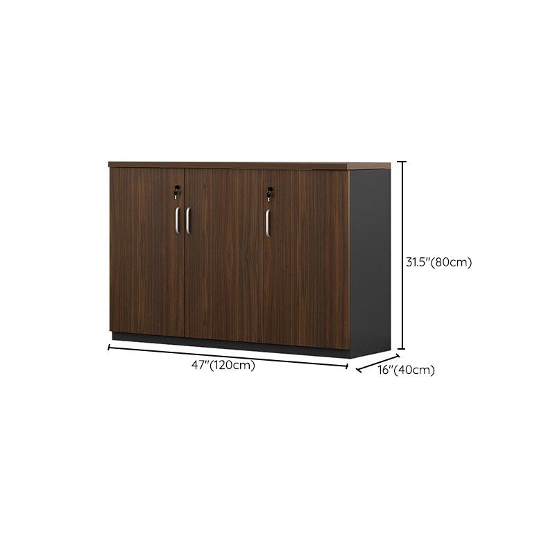 Modern File Cabinet Solid Wood Lateral File Cabinet with Storage Shelves