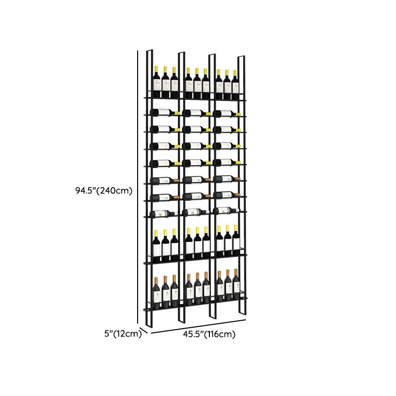 Modern Floor Wine Bottle & Glass Rack Metal Wine Rack with Wine Storage