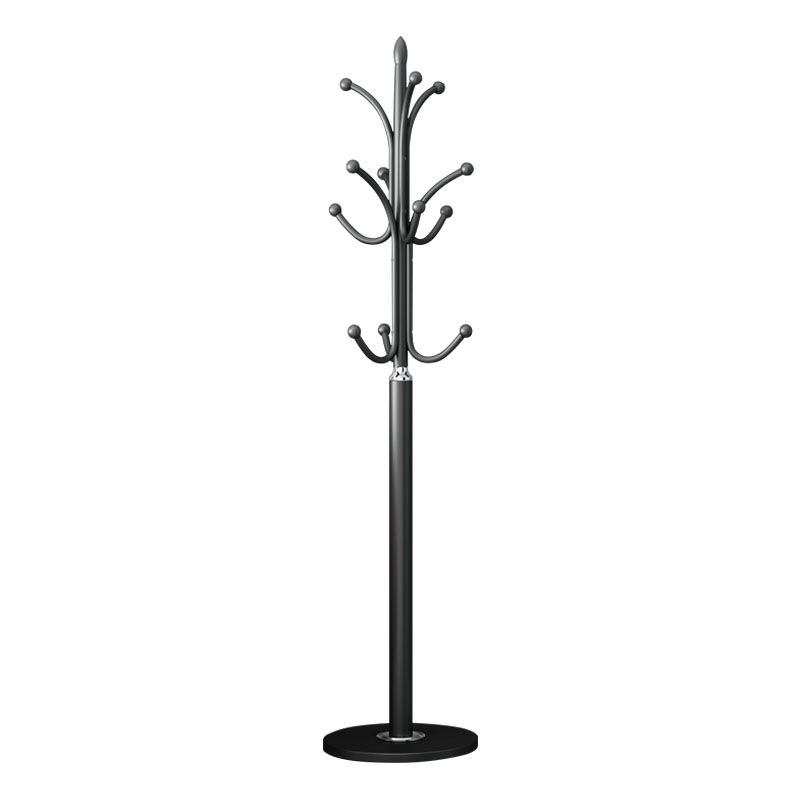 Contemporary Metal Hall Tree with Hooks Coat Hanger in Living Room