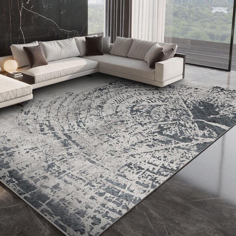 Light Gray Modern Carpet Polyester Simple Carpet Non-Slip Backing Carpet for Home Decor