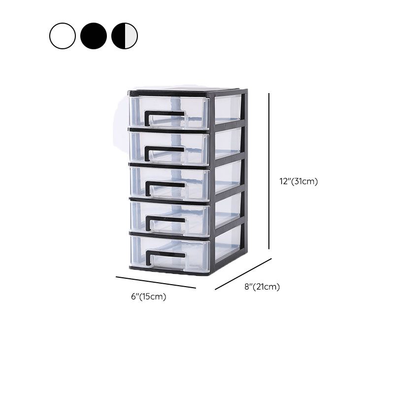 Vertical Filing Cabinet Plastic Transparent Drawers Modern File Cabinet