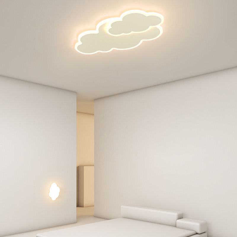 LED Flush Mount Lighting Contemporary White Ceiling Light for Foyer