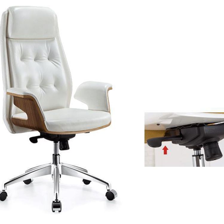 High Back Arm Working Chair Modern Faux Leather Executive Chair