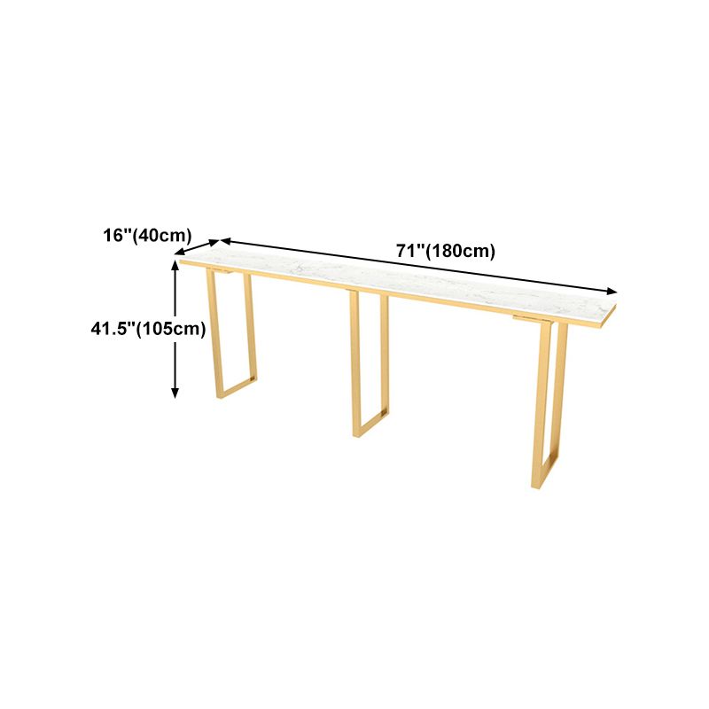 Nordic Style Rectangle Sintered Stone Table Dining Bar Counter Table for Kitchen