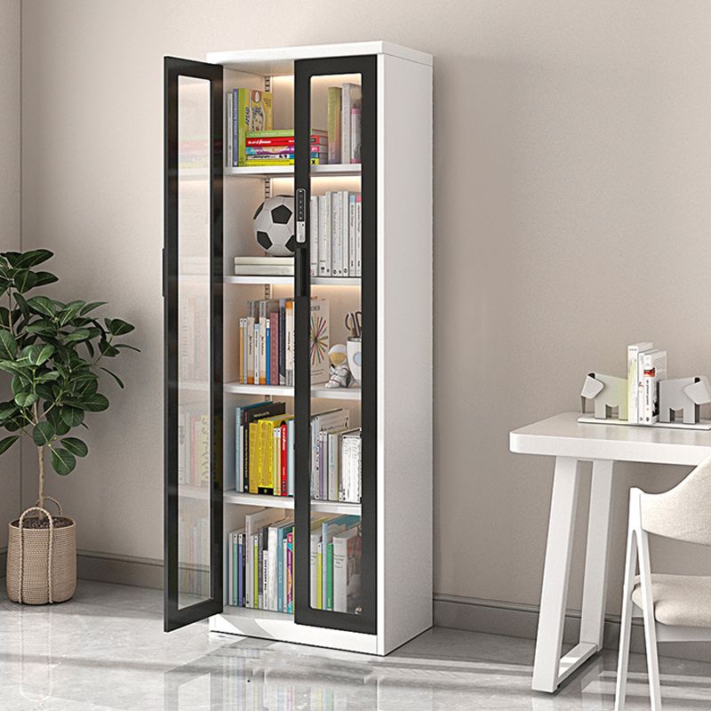 Modern Metal Storage Cabinet Glass Doors Display Cabinet with Lighting