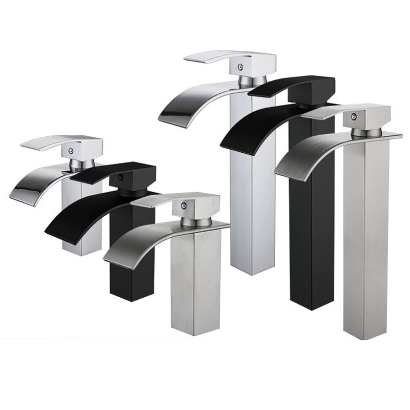 Waterfall Spout Sink Bathroom Faucet Light Luxury Basin Lavatory Faucet