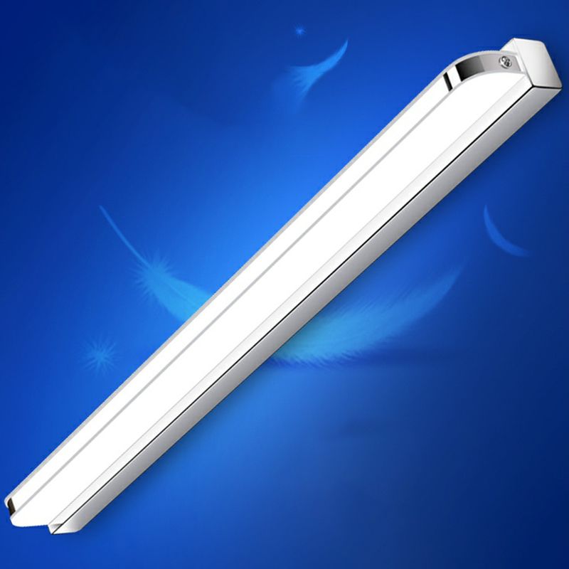 White Vanity Lamp Modern Minimalist Style Linear Wall Lamp for Bathroom