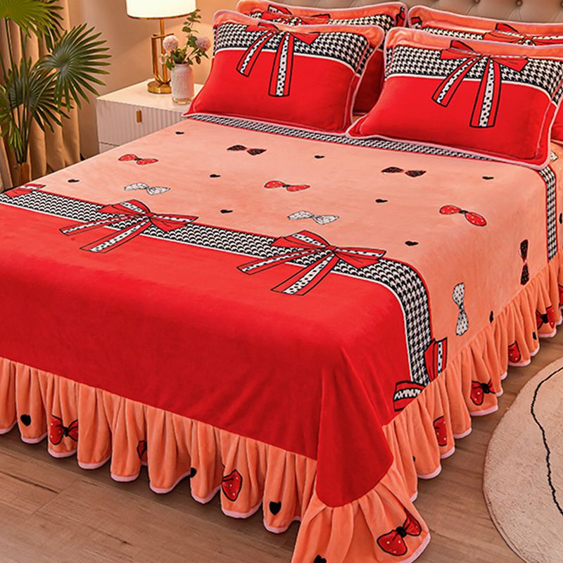 Flannel Bed Sheet Home Bedroom Dormitory Simple Bed Sheet Set