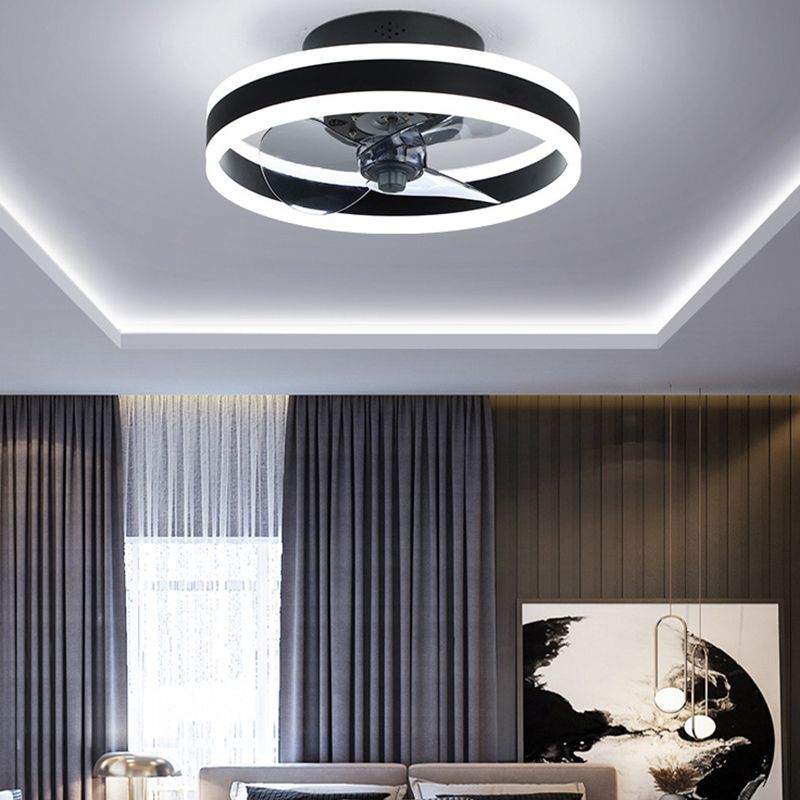 1 Light Ceiling Fan Lighting Modern Style Metal Ceiling Fan Light for Living Room