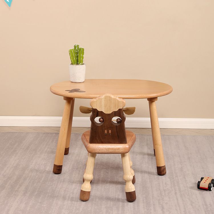 Solid Wood Writing Desk and Chair Kids in Natural Desk for Home