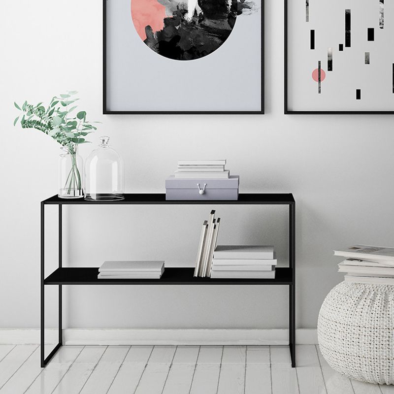 Modern 1-shelf Console Table Sled Iron Rectangle Storage Console Sofa Table