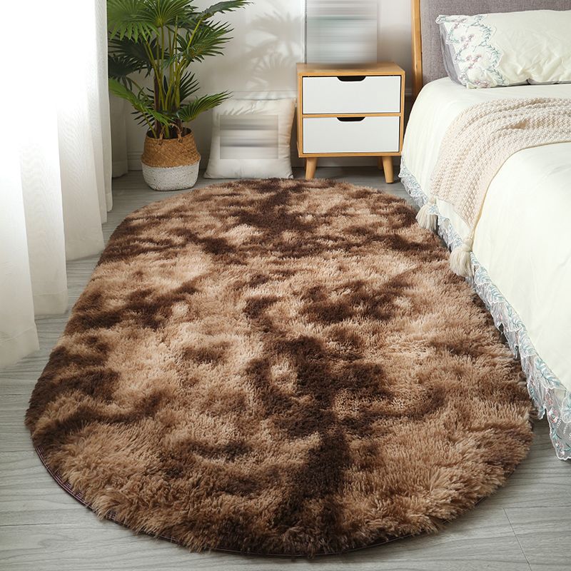 Minimalistisch bed tapijt eenvoudig eenvoudig tapijt polyester shag tapijt met niet-slip rug