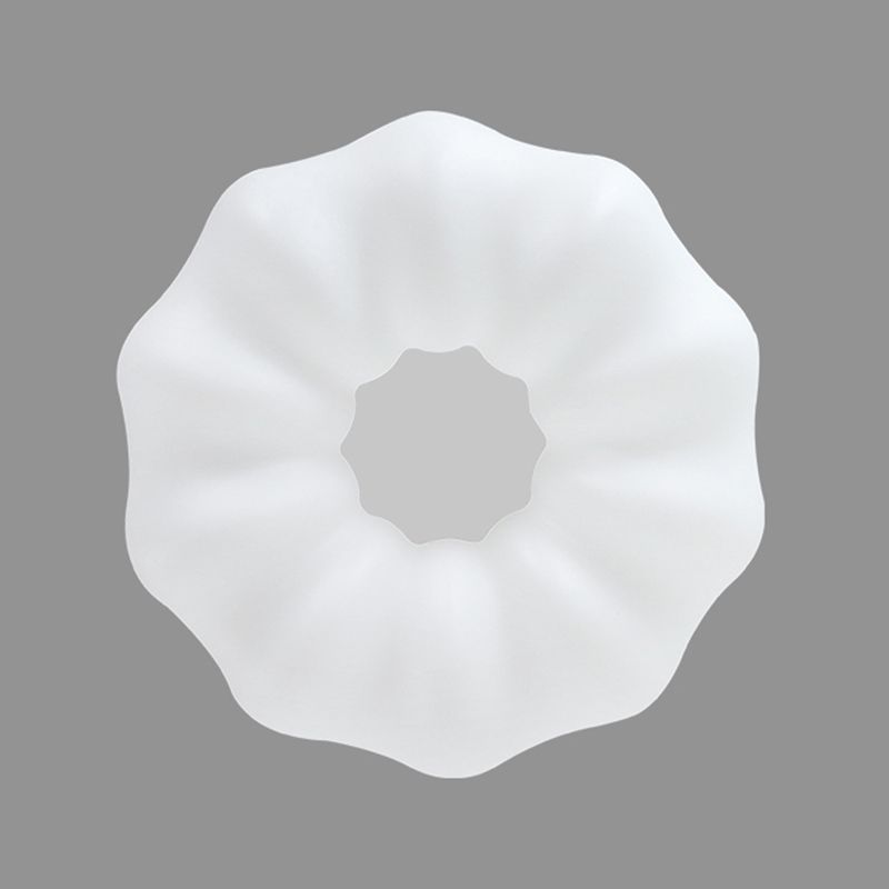 Resin White Modern Flush Light Geometrical 1-Light Ceiling Flush Mount for Living Room