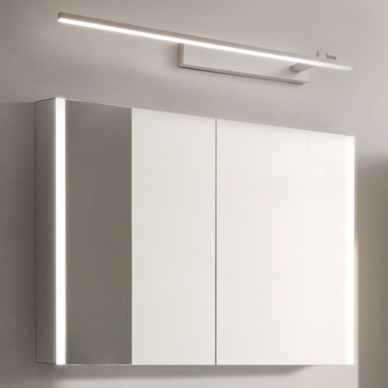 Lámpara lineal acrílica de tocador de tocador 1 luces minimalismo lámpara montada en la pared para baño